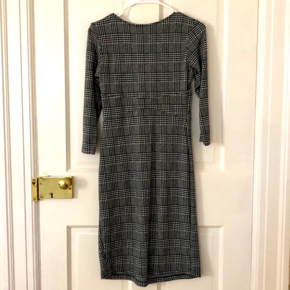 Isabella Oliver Black and White Plaid Dress - Picture 3 of 6